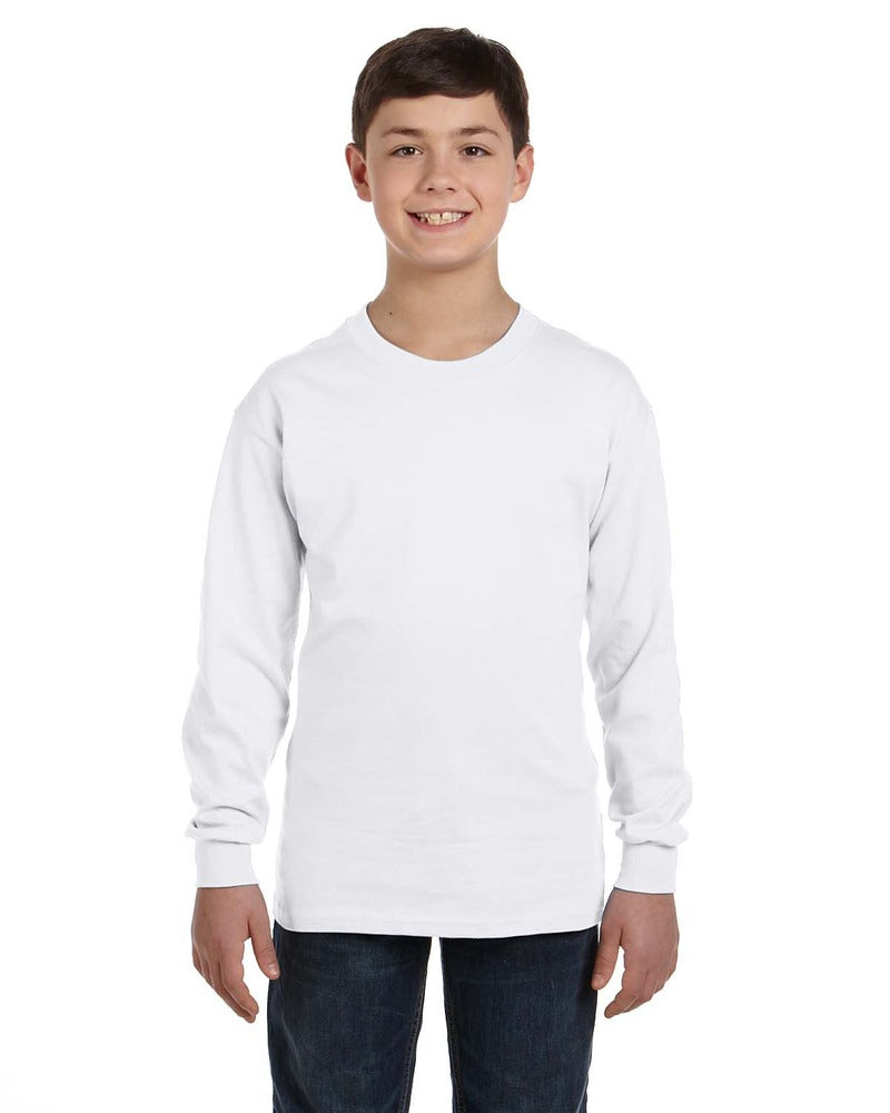 Gildan G540B Youth Heavy Cotton ™ 100% Cotton Long Sleeve T-Shirt