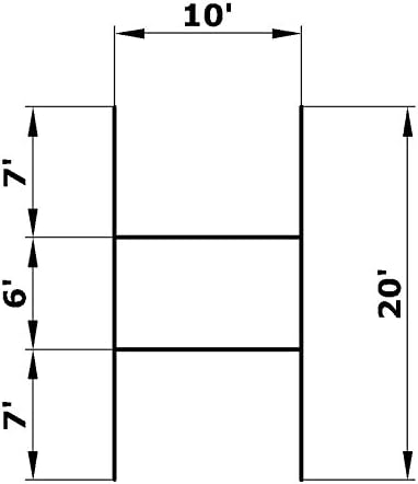 H Frame Wire Stakes 20 x10 inch 9 Gauge Galvanized Wire