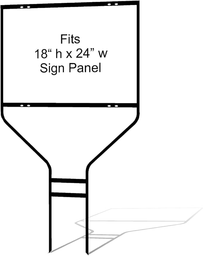 1/2" Round Rod Yard Sign Frame and Printed Corrugated board