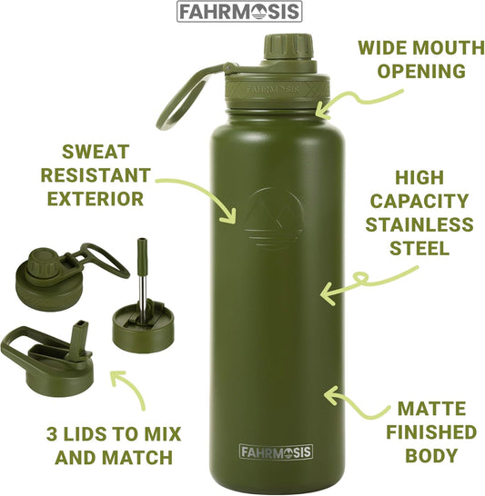 40 Oz Water Bottle - Army Green