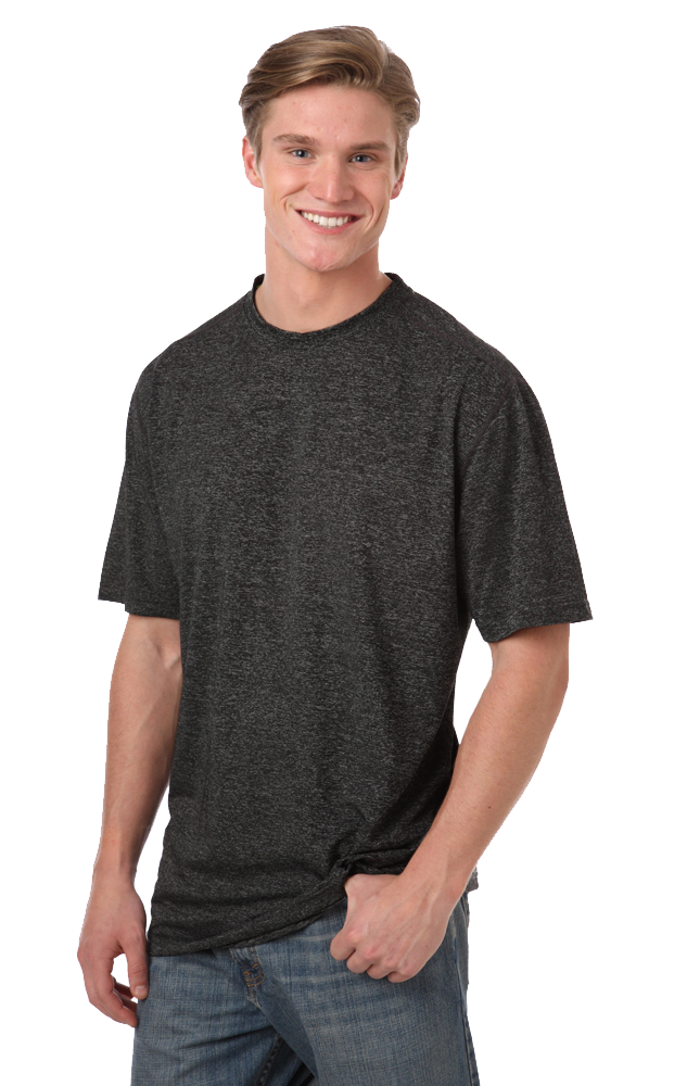BG7228 Men's Heathered Crew Neck Tee