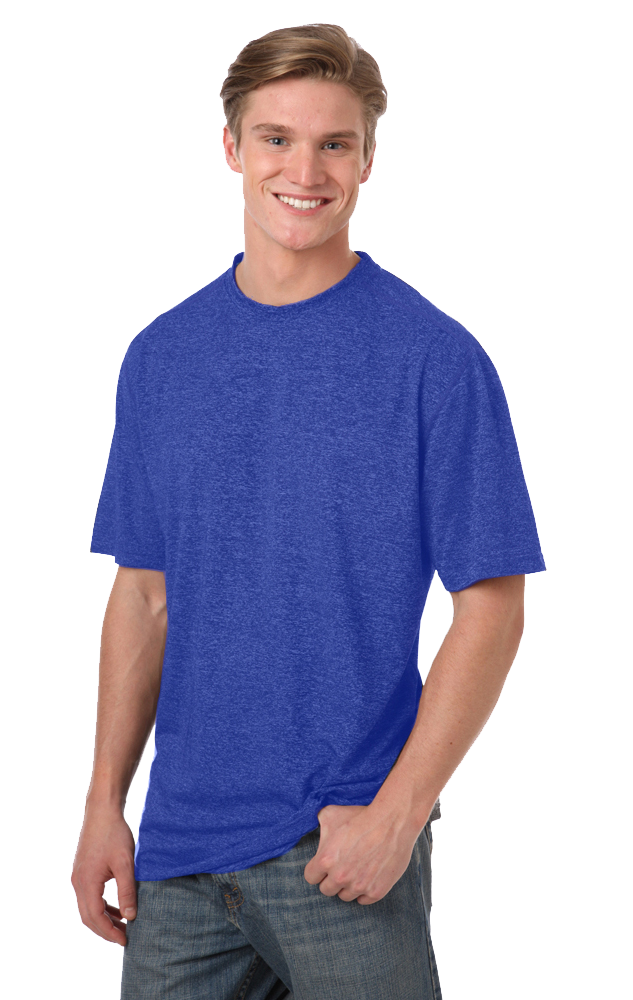 BG7228 Men's Heathered Crew Neck Tee