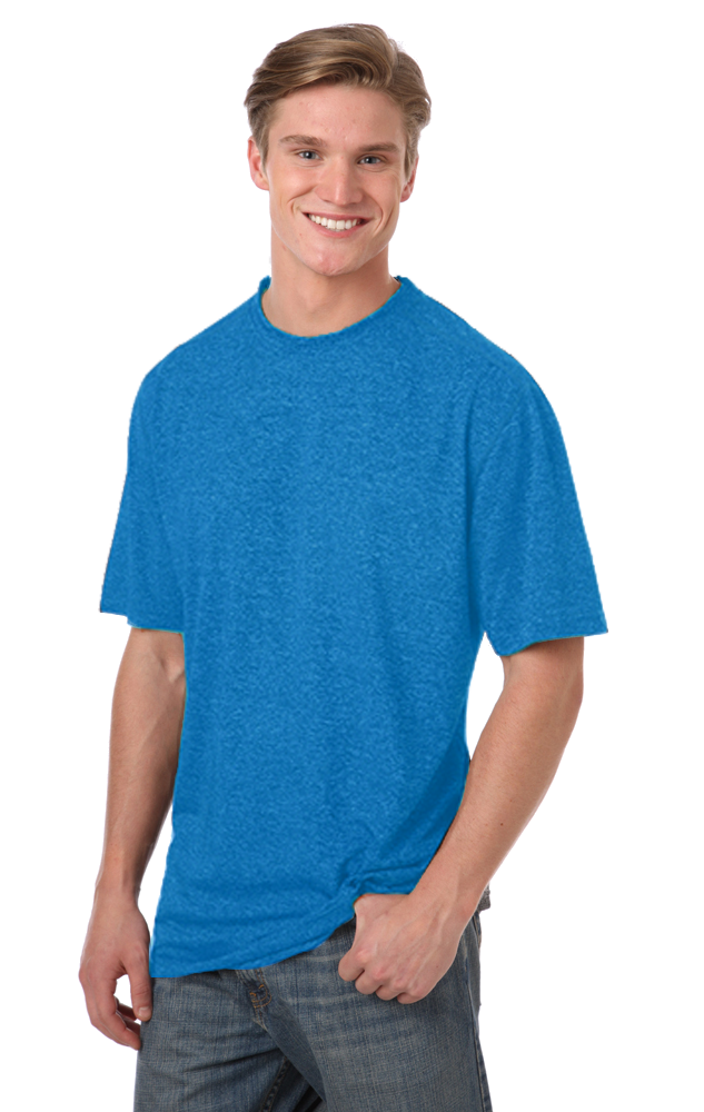 BG7228 Men's Heathered Crew Neck Tee