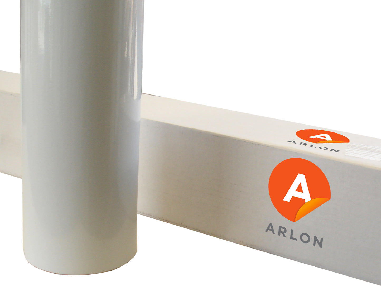 ARLON DPF 510GTX GLOSS WHITE 3.2 MIL GREY PERMANENT ADHESIVE /sqft Laminated