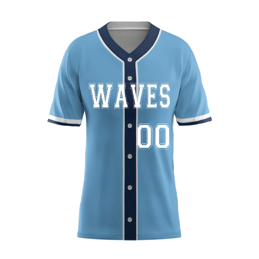 Short Sleeve Faux Button Jersey AE123W (Full Custom Design)