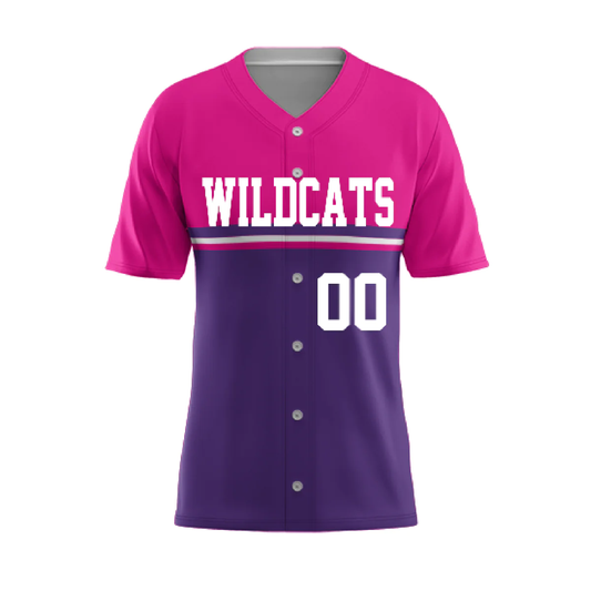 Short Sleeve Full Button Jersey AE122W (Full Custom Design)