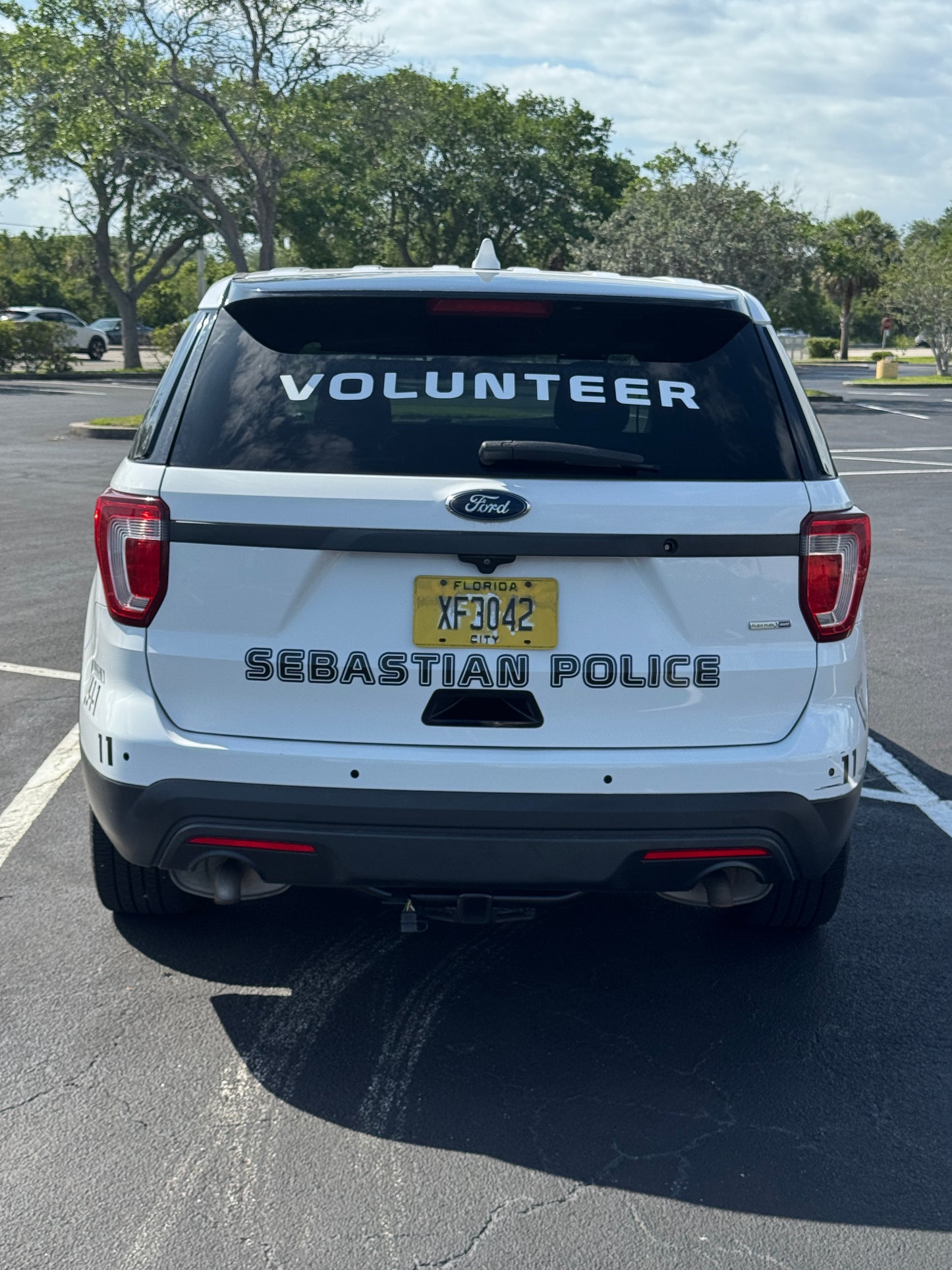 SPD Volunteer Vehicle # Rear Window decal 36" x 2.75"