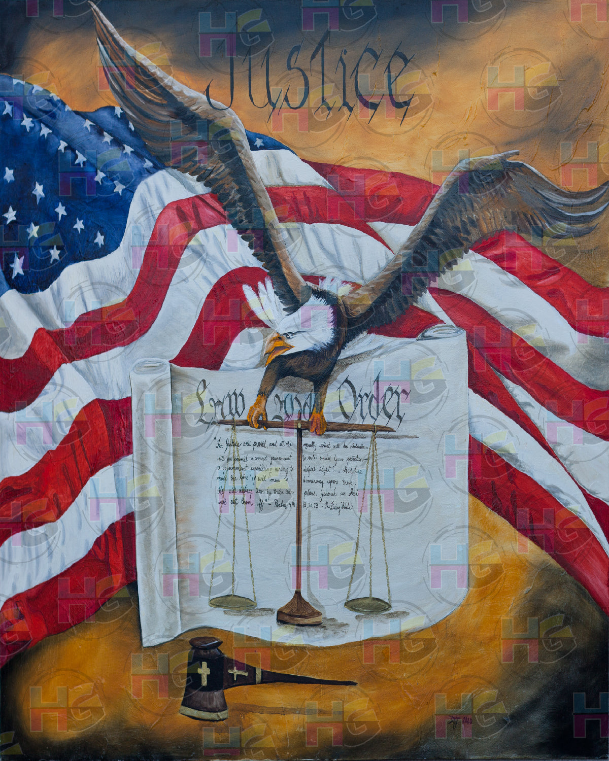 Justice Stretched Canvas - Patriot