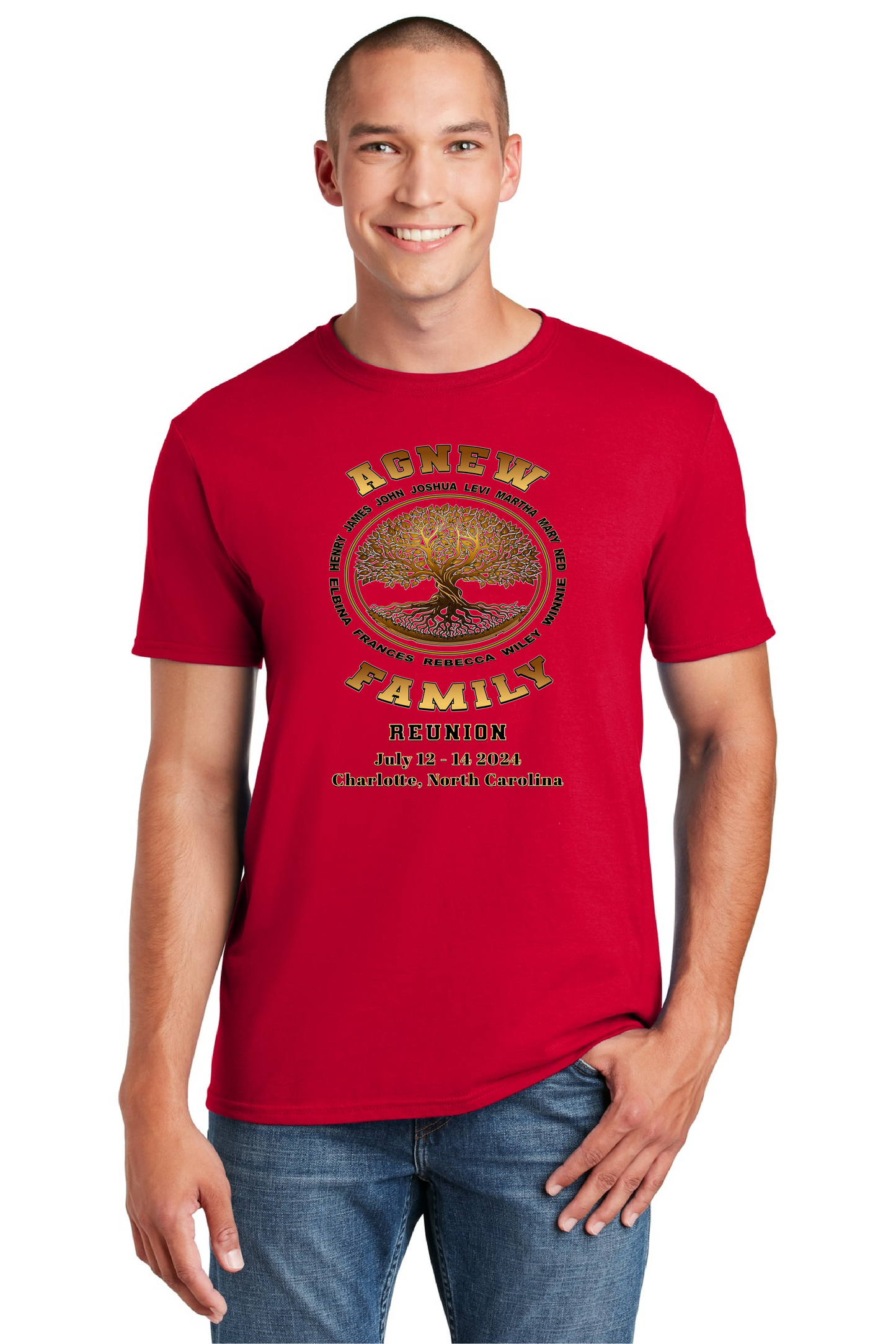 AGNEW FAMILY REUNION Gildan G640 Adult Softstyle® T-Shirt