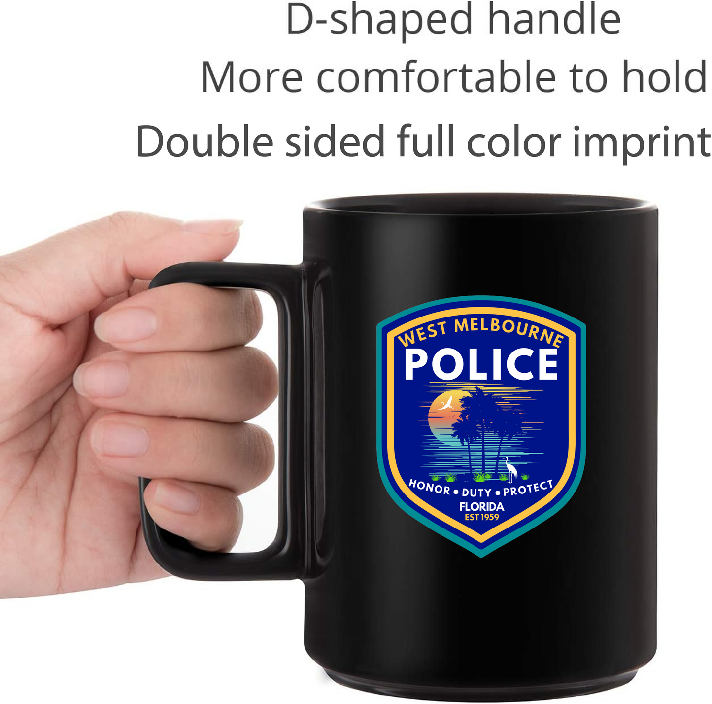WMPD 15oz Black Coffee Mug 25 count