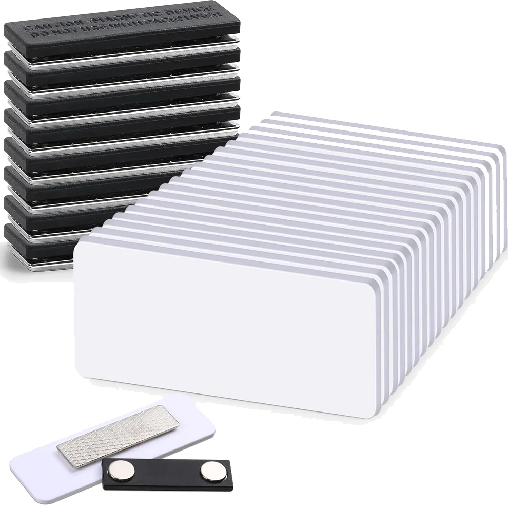 Name Tag with Magnetic Backing