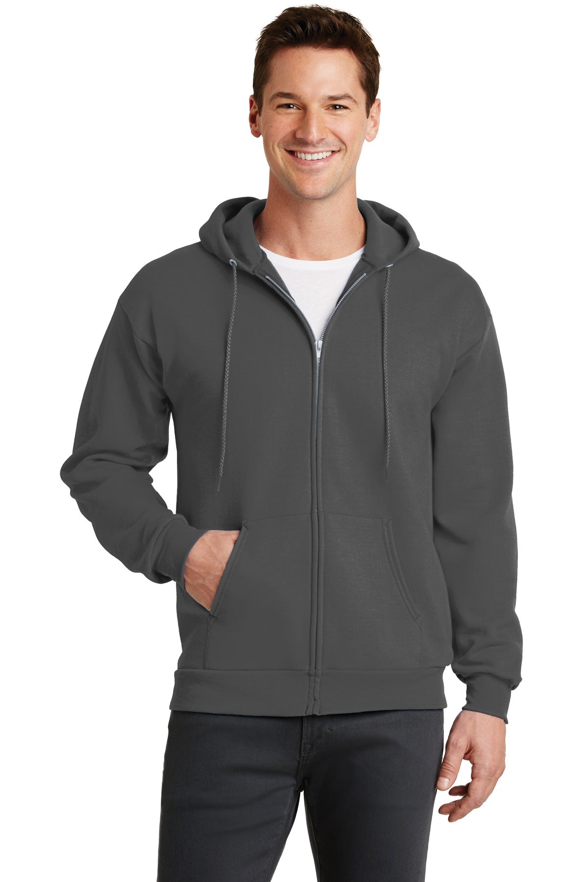 Port & Company PC78ZH Core Fleece Full-Zip Hooded Sweatshirt Colors #1