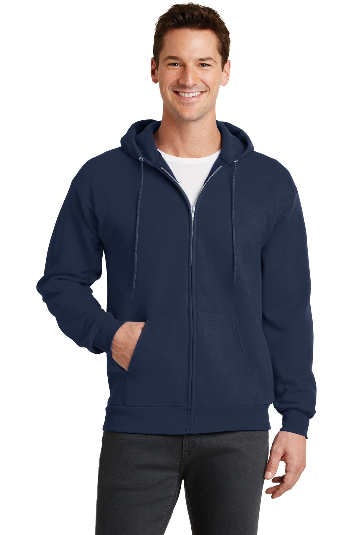 Port & Company PC78ZH Core Fleece Full-Zip Hooded Sweatshirt Colors #1