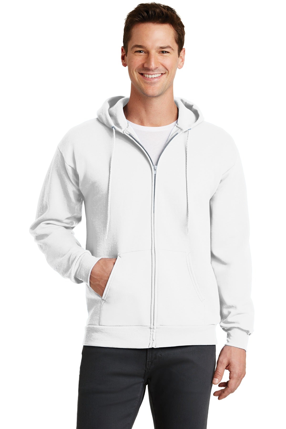 Port & Company PC78ZH Core Fleece Full-Zip Hooded Sweatshirt Colors #1