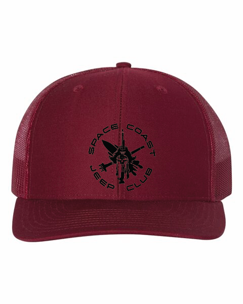 SCJC Richardson 112 Trucker Hat BLACK LOGO