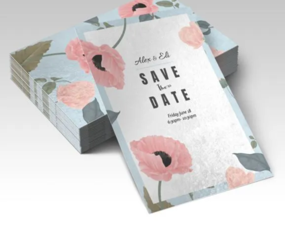 100 RSVP Cards 14pt Pearl Metallic With A2 Pearl Blank Envelope