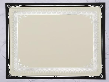 Single Silver Foil Award Certificate with Black Certificate Holder and Silver Foil Seal
