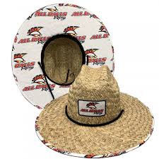Custom Straw Hat with Patch and Fabric Underbrim