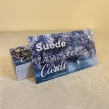 Premium Business Cards 2" x 3.5" 16PT Suede Business Cards with Soft Velvet Lamination