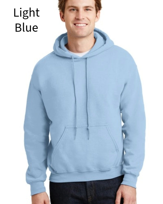 A) Gildan G185 Adult Heavy Blend™ 8 oz., 50/50 Hooded Sweatshirt