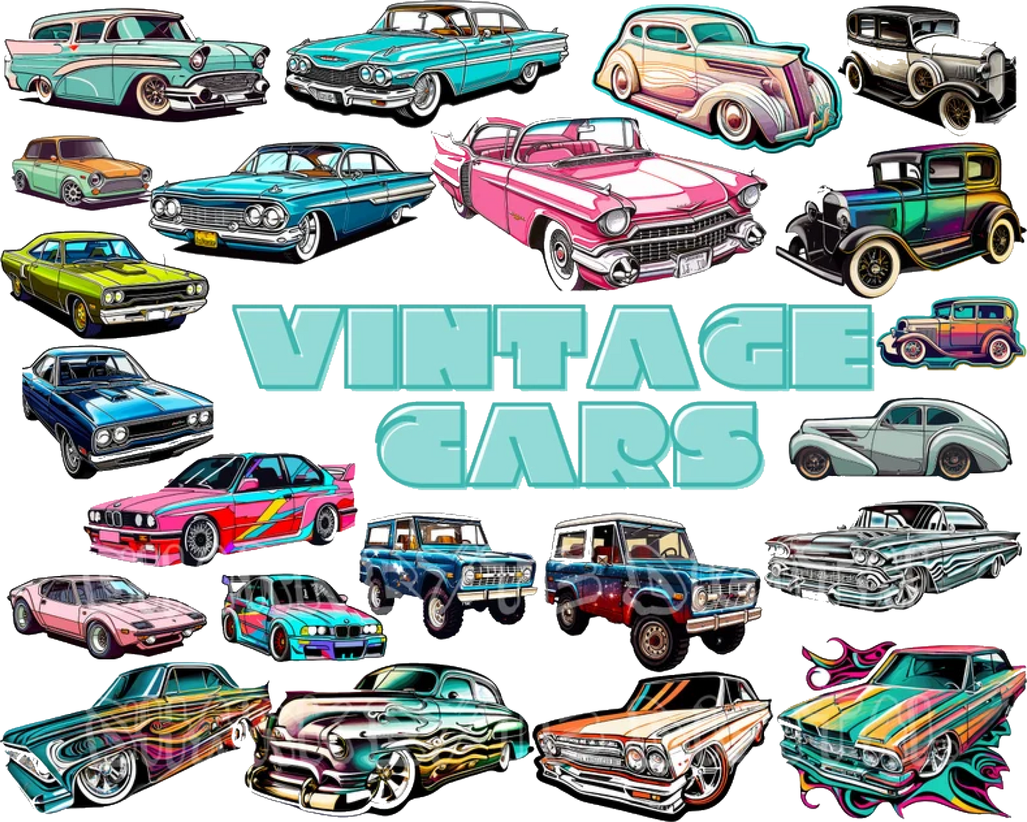 Vintage Cars Middie T-Shirt