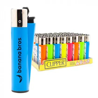 Clipper Lighter Assorted Colors 48 per case UV DTF (1 Case)