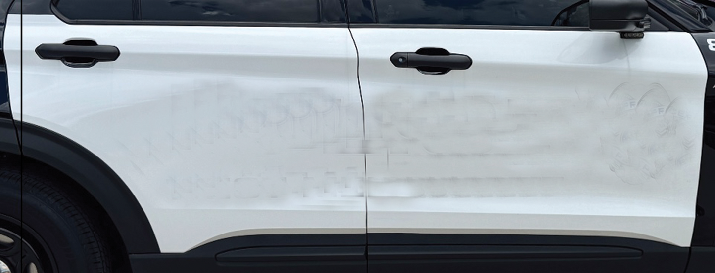 WMPD Patrol Car Front & Rear Doors Wraps White (One Side)