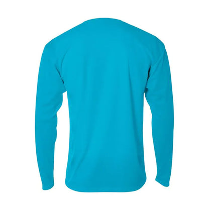 A4 N3253 Men's Long Sleeve Crew Birds Eye Mesh Tee