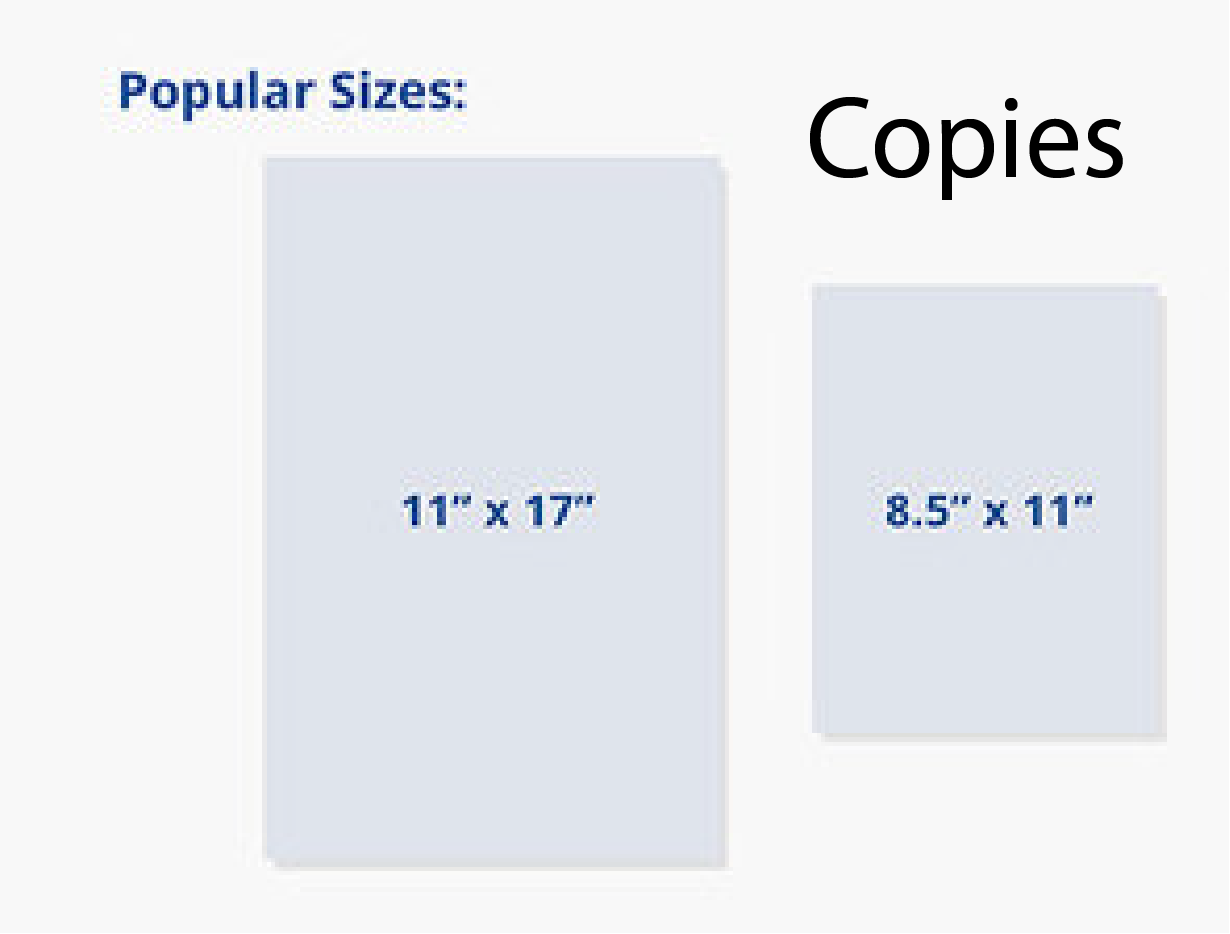 8.5" x 14" Paper Copies