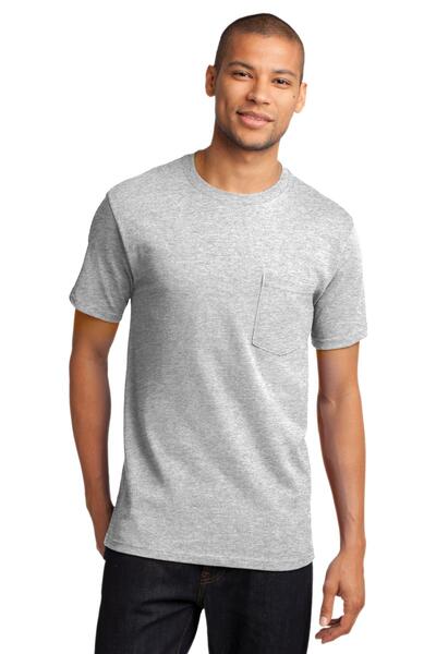 Port &amp; Co Essential Pocket Tee. PC61P