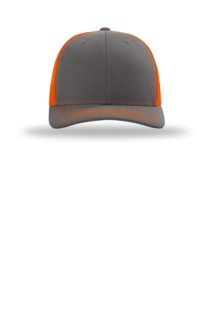 Richardson 112 Charcoal/ Orange front