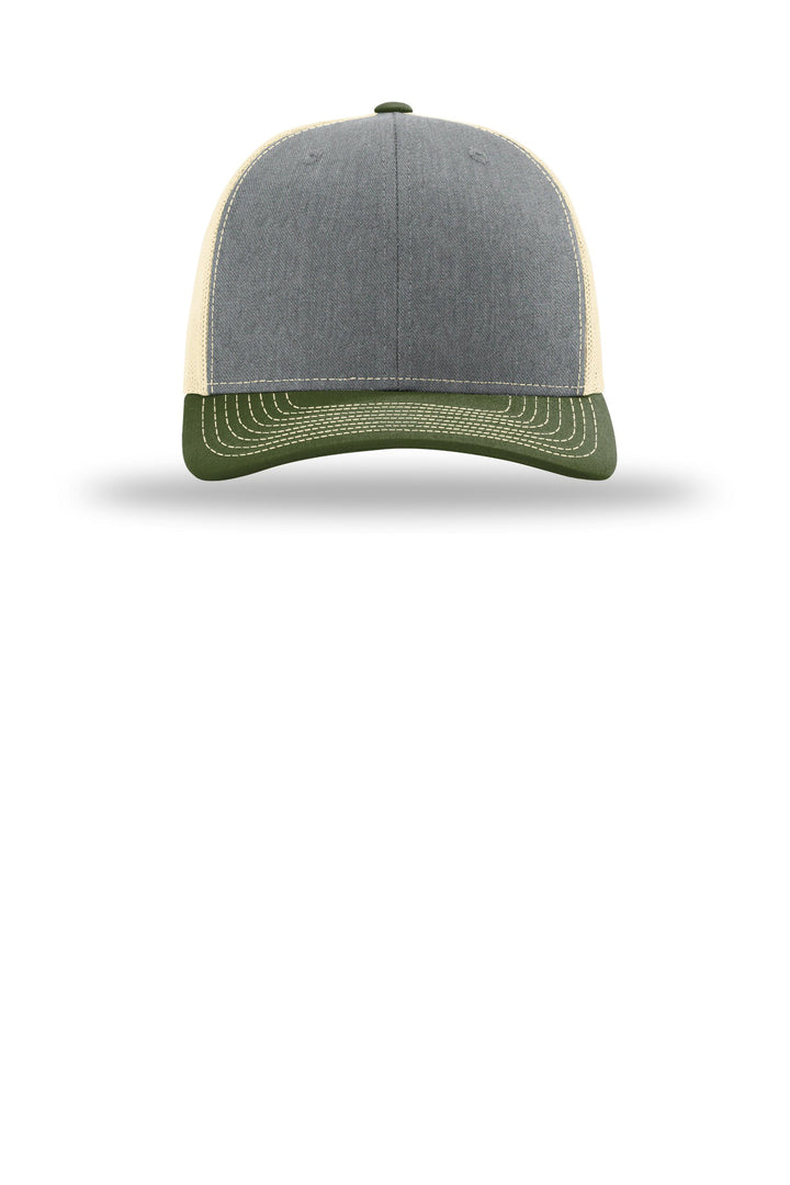 Richardson 112 Heather Grey/ Birch/ Army Olive front