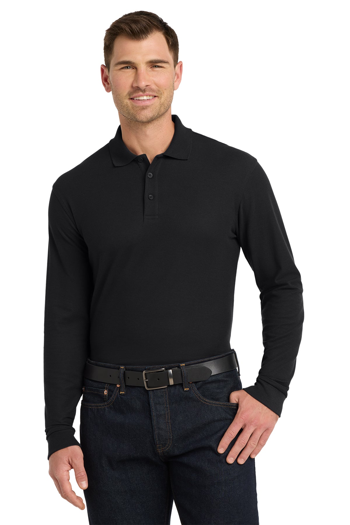 K100LS Port Authority® Long Sleeve Core Classic Pique Polo