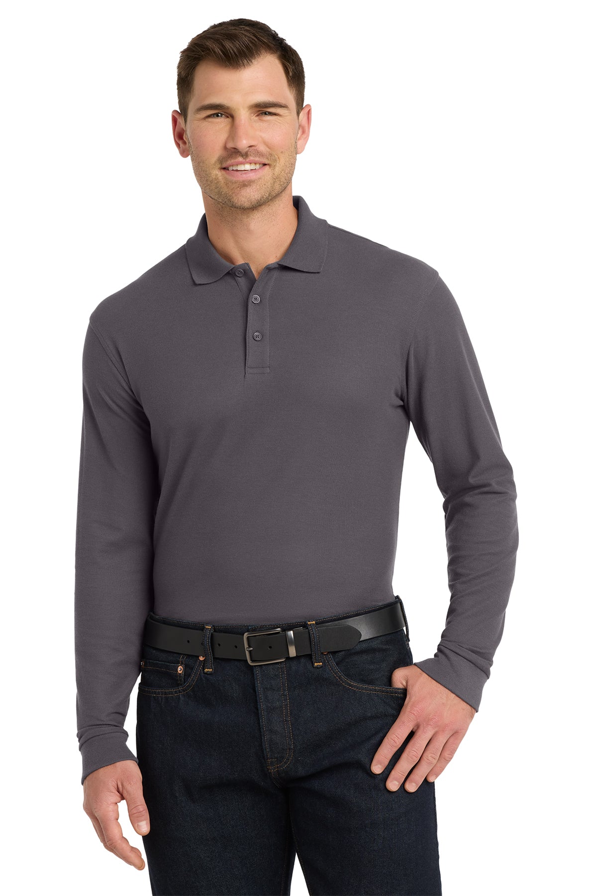 K100LS Port Authority® Long Sleeve Core Classic Pique Polo