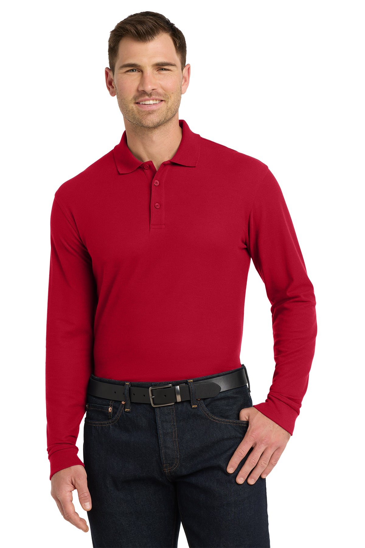 K100LS Port Authority® Long Sleeve Core Classic Pique Polo