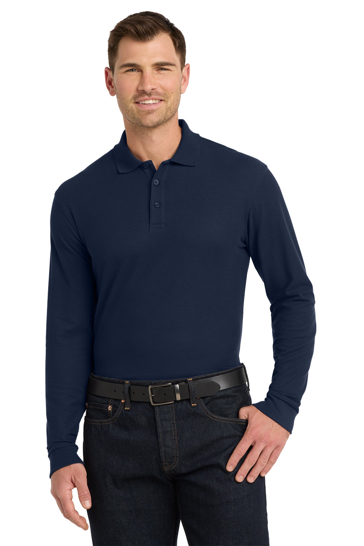 K100LS Port Authority® Long Sleeve Core Classic Pique Polo