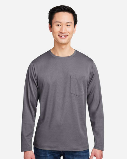 Harriton Unisex Charge Snag and Soil Protect Long Sleeve T-Shirt - M118L