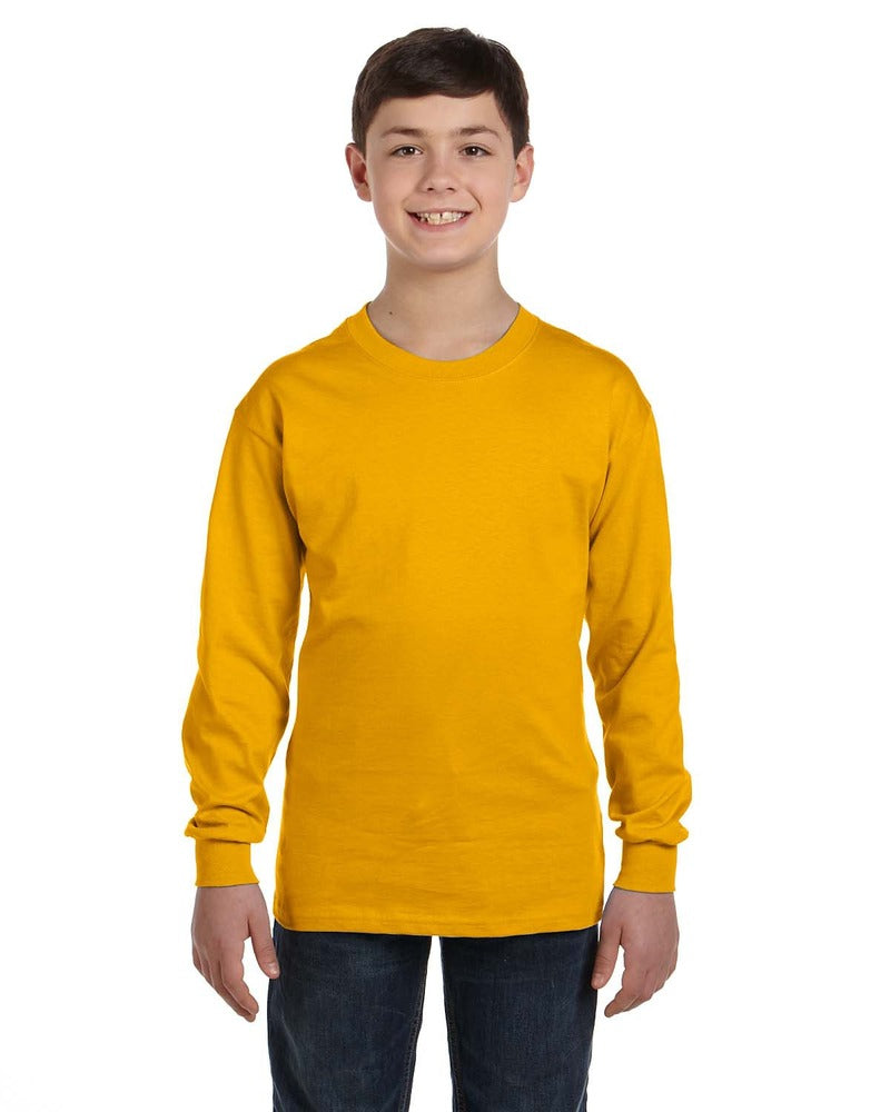 Gildan G540B Youth Heavy Cotton ™ 100% Cotton Long Sleeve T-Shirt