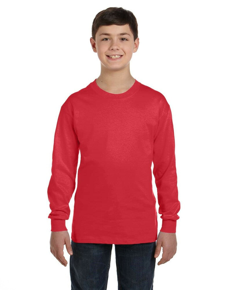 Gildan G540B Youth Heavy Cotton ™ 100% Cotton Long Sleeve T-Shirt