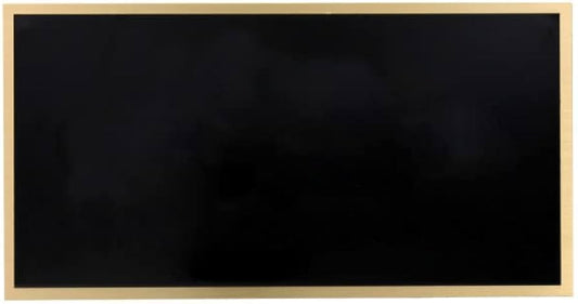 8" x 4" Brass Plate with Black Coating Engraved