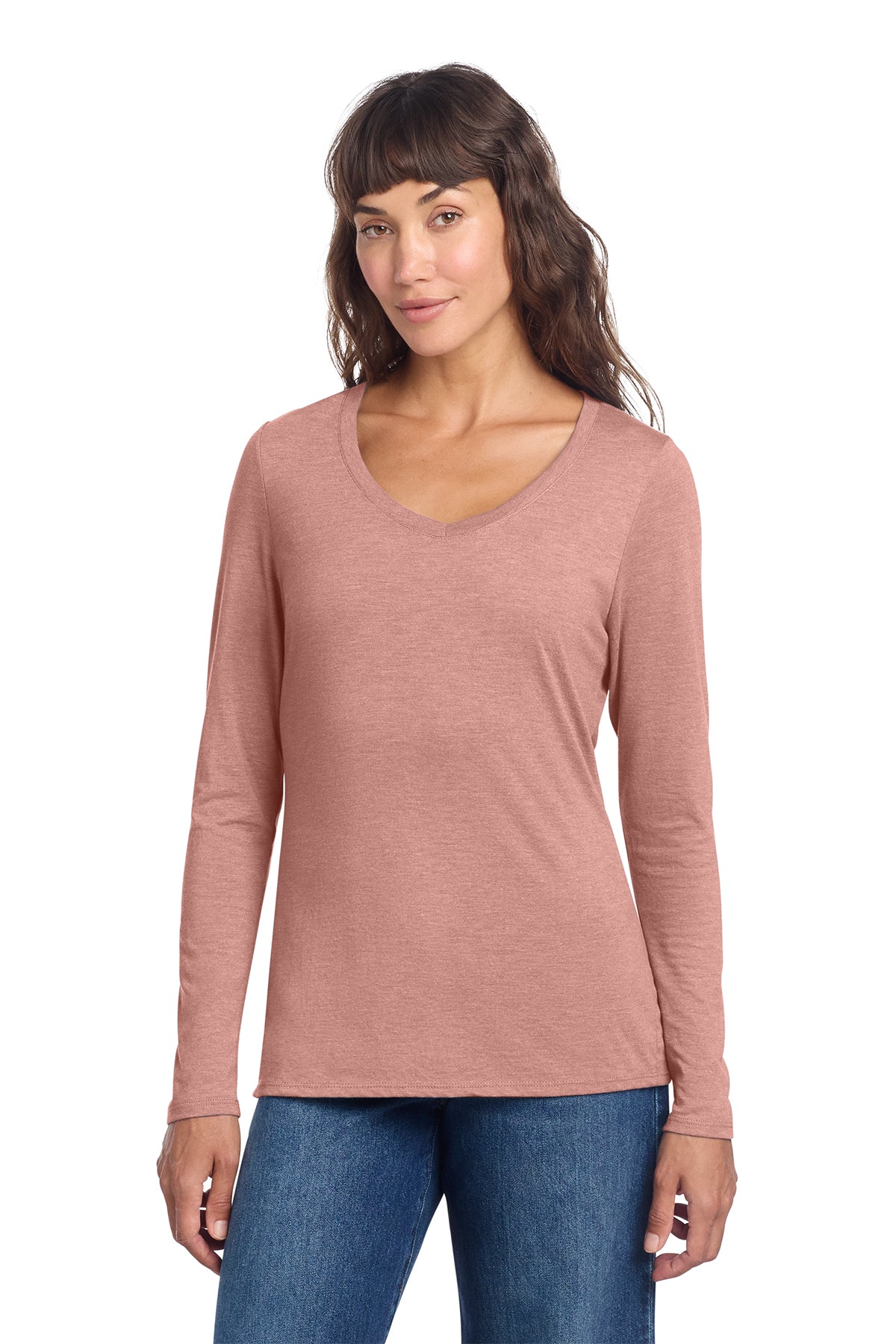 DT135 District® Women’s Perfect Tri® Long Sleeve V-Neck Tee