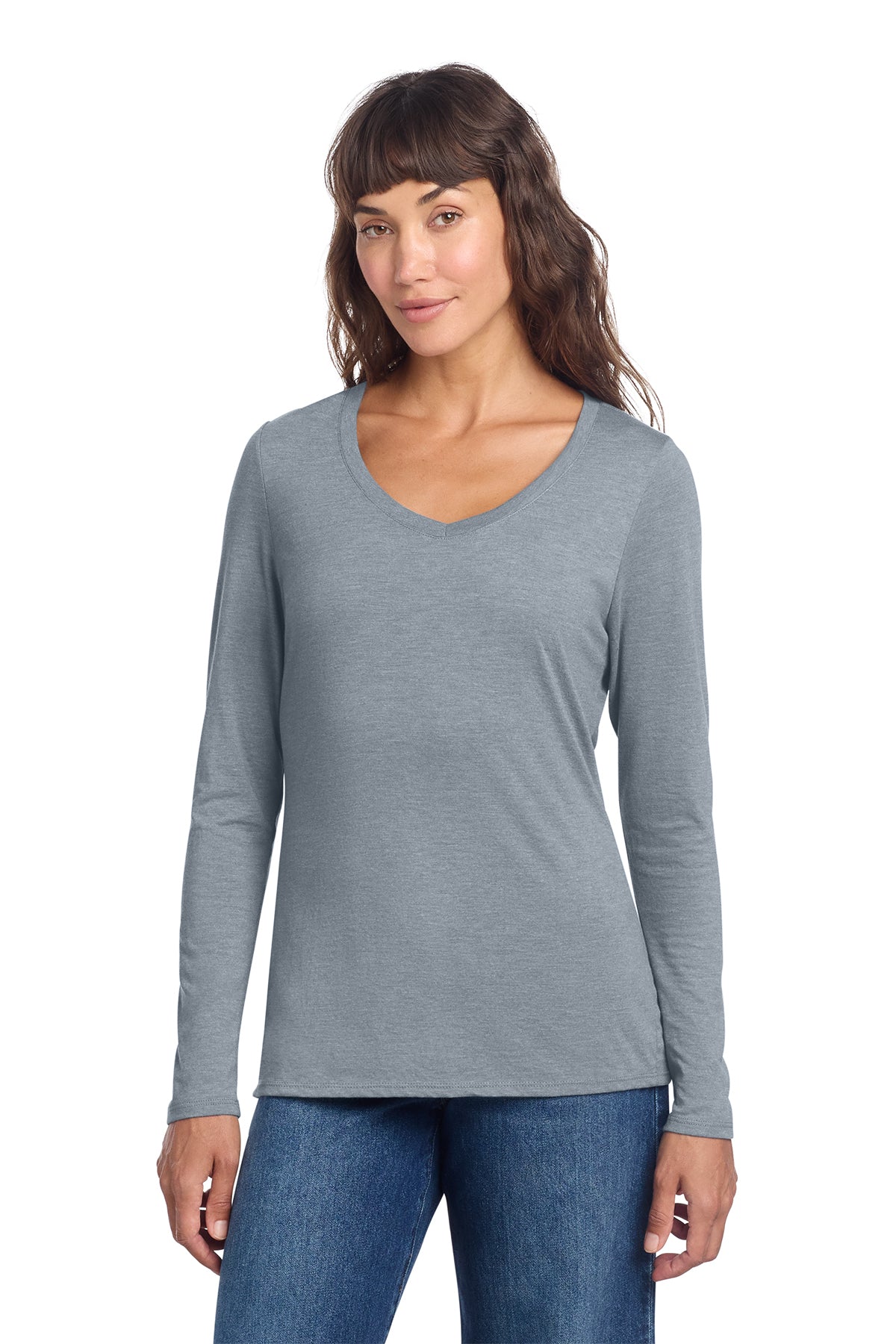DT135 District® Women’s Perfect Tri® Long Sleeve V-Neck Tee