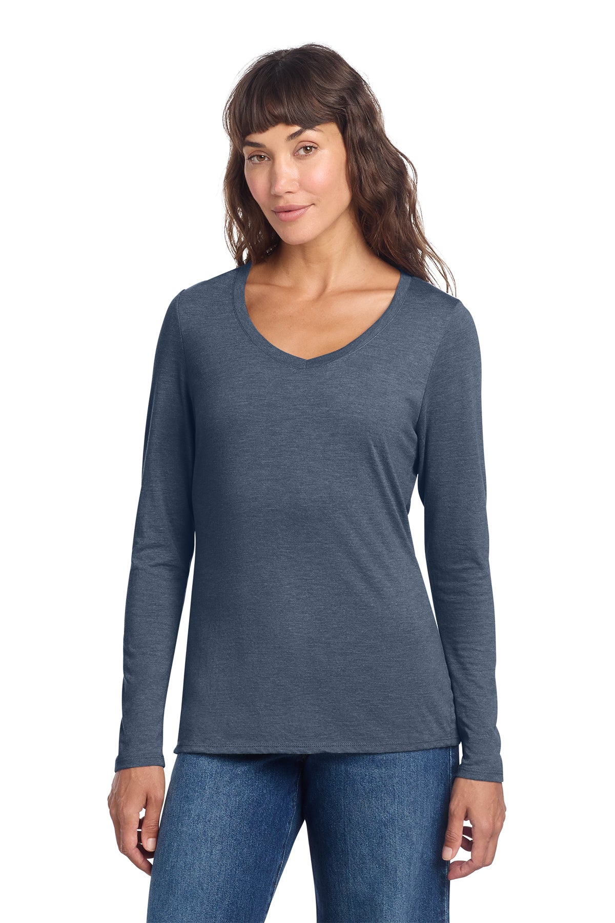 DT135 District® Women’s Perfect Tri® Long Sleeve V-Neck Tee