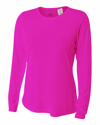 A4 NW3002 Ladie's Long Sleeve Cooling Performance Crew Shirt