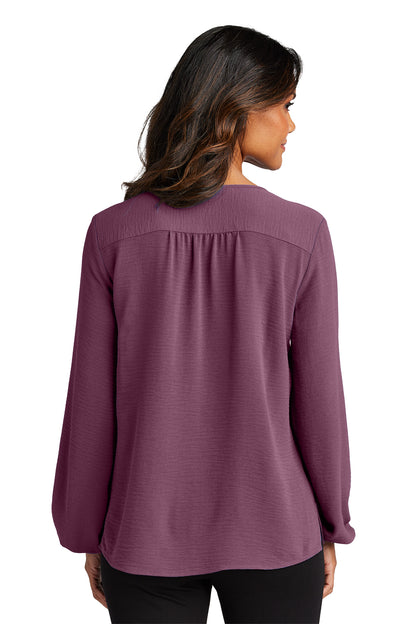 LW714  Port Authority® Women's Textured Crepe Blouse