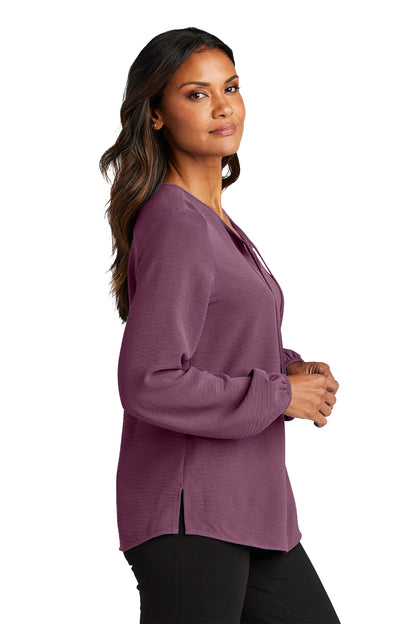 LW714  Port Authority® Women's Textured Crepe Blouse