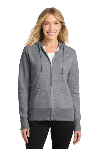 LPC78ZH Port & Co™ Women's Core Fleece Full-Zip Hooded Sweatshirt