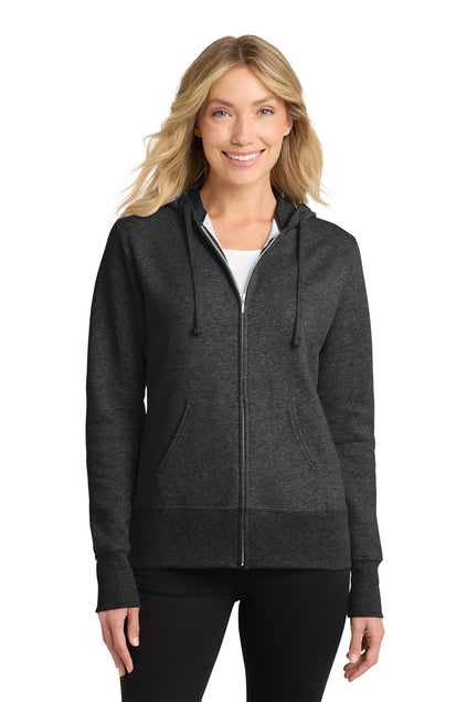 LPC78ZH Port & Co™ Women's Core Fleece Full-Zip Hooded Sweatshirt