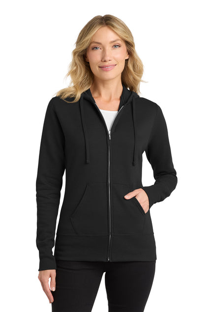 LPC78ZH Port & Co™ Women's Core Fleece Full-Zip Hooded Sweatshirt