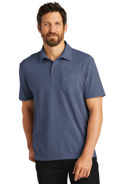 K868 Port Authority® C-FREE® Cotton Blend Pique Pocket Polo